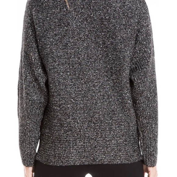Max Studio Soft & Cozy Slouchy Batwing Mock Neck Sweater Grey Black, Sz XL - Picture 13 of 13